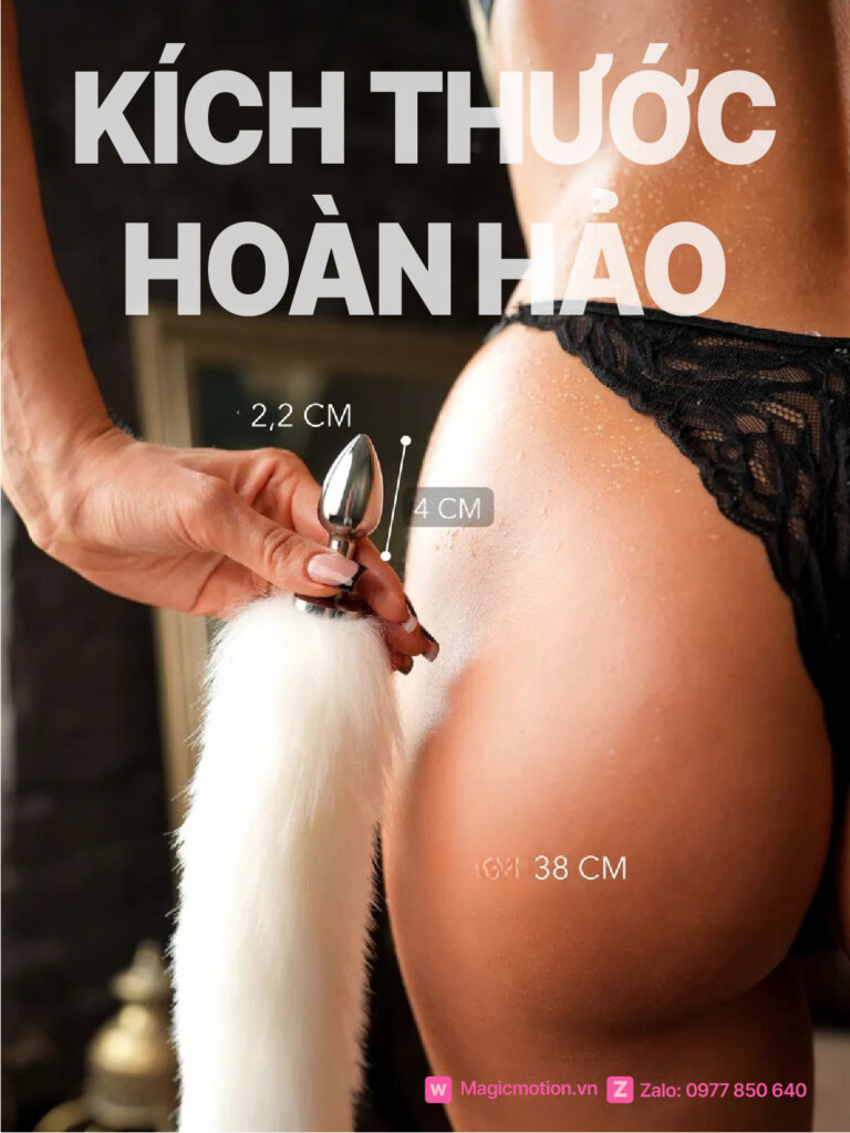 Kích thước hoàn hảo của butt plug đuôi cáo