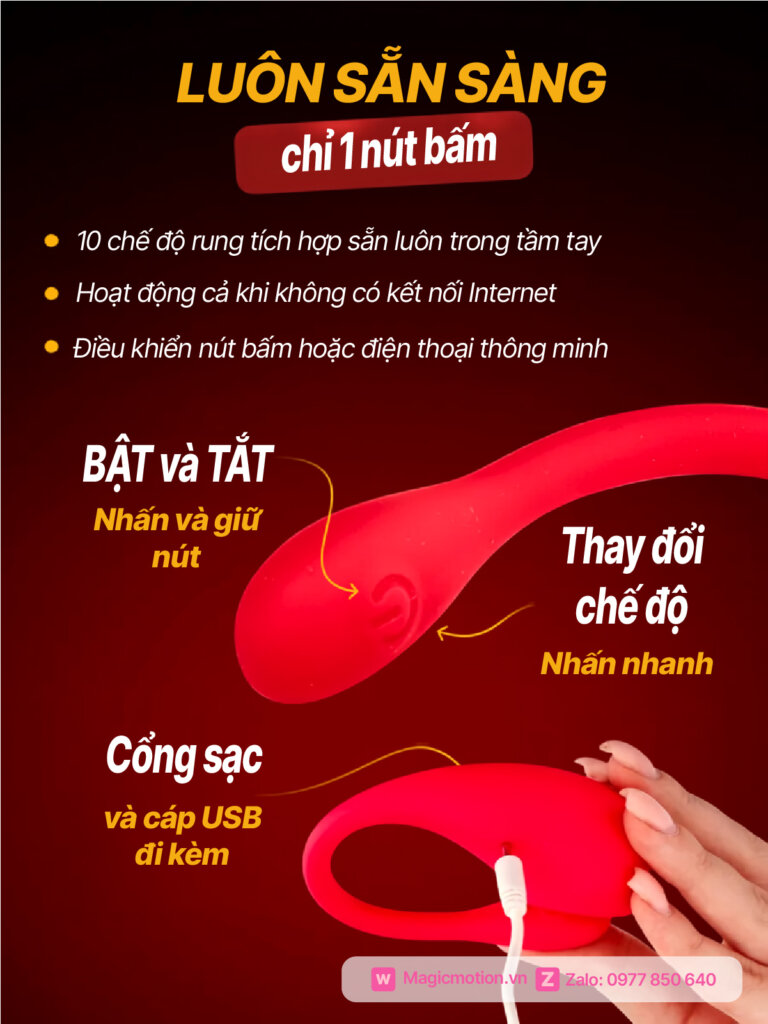 Điều khiển trứng rung dễ dàng