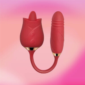 Sextoy hoa hồng 2 đầu rung thụt liếm Rose Licking