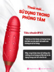 Sextoy hoa hồng 2 đầu rung thụt liếm Rose Licking