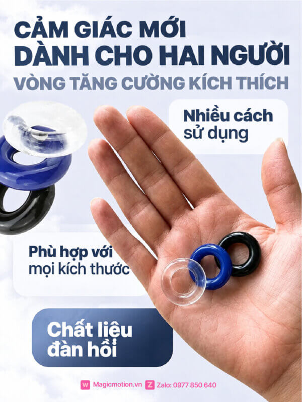 Vòng đeo dương vật silicon tăng cương cứng BASIC