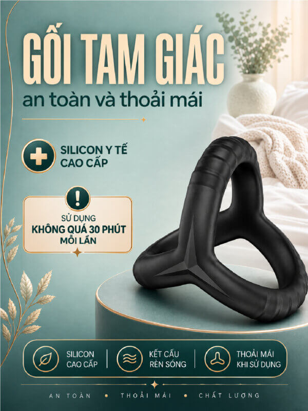 Vòng đeo dương vật silicon kép