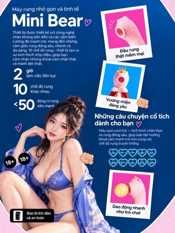 Sex toy mút hạt le Bear