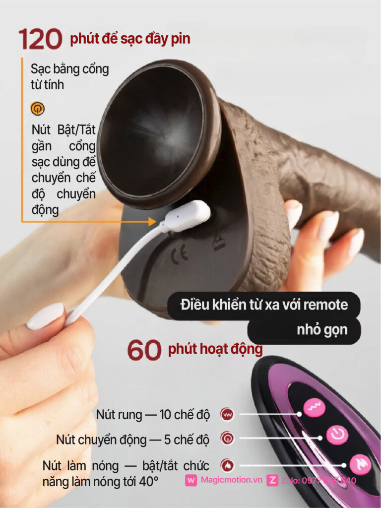 Cách sử dụng cu giả rung thụt màu đen