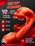 Sex toy đa năng 3 trong 1 liếm rung móc