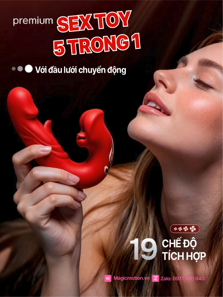 Sex toy kết hợp liếm rung móc