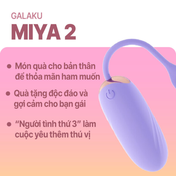 Trứng rung Galaku Miya 2 - nhỏ gọn, điều khiển qua app