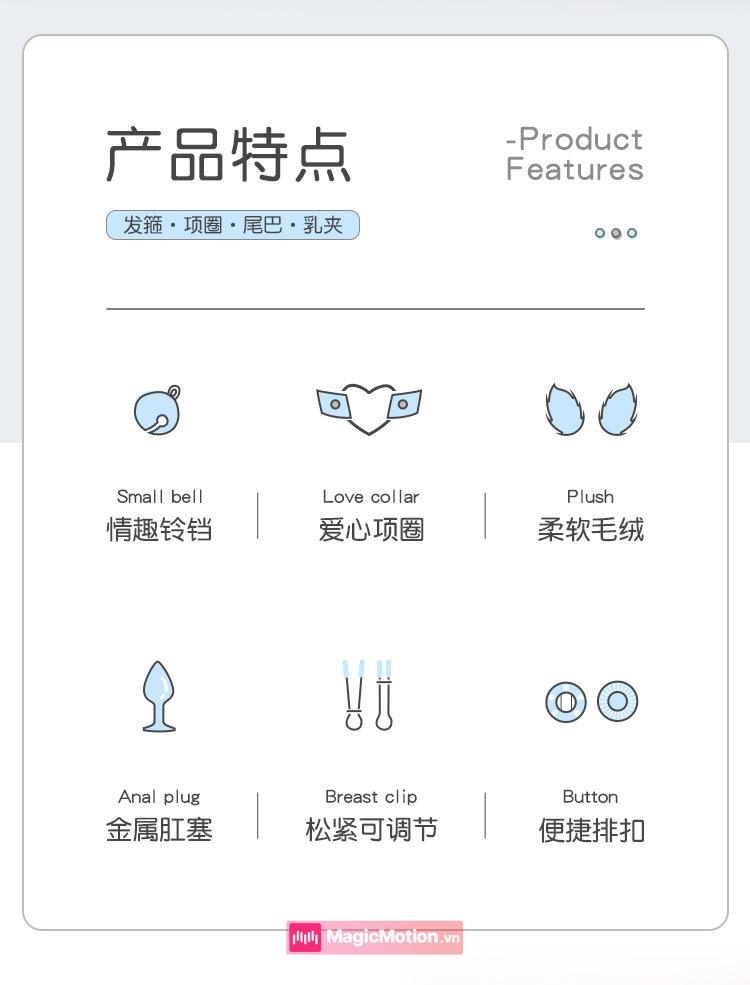 Combo butt plug đuôi cáo đặc điểm sản phẩm