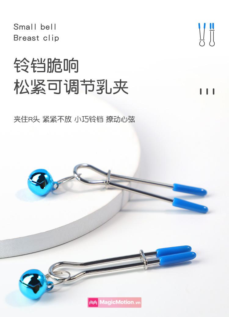 Combo butt plug đuôi cáo kẹp ti có chuông