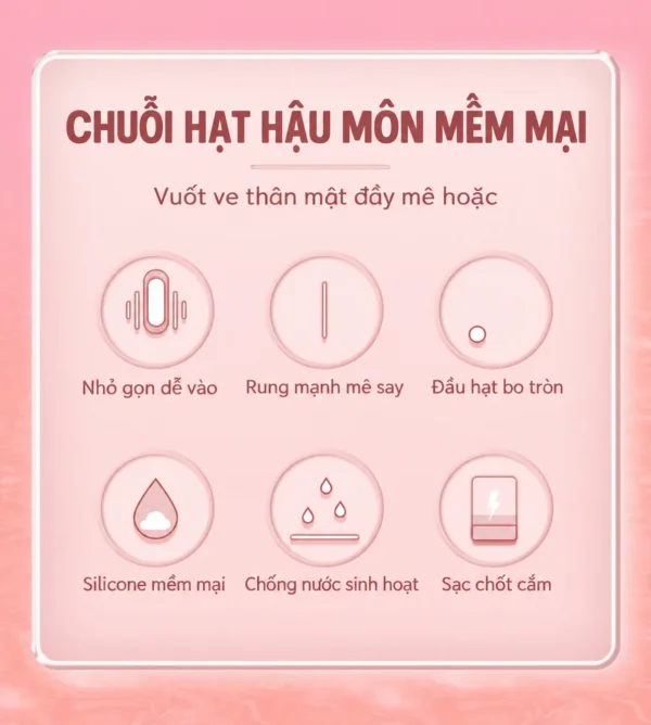 Gậy rung hậu môn Galaku Anal Bead chuỗi hạt silicone mềm mại