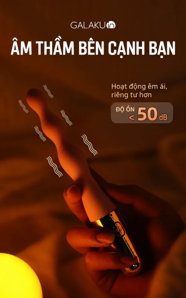 Gậy rung hậu môn Galaku Anal Bead hoạt động êm, độ ồn dưới 50dB