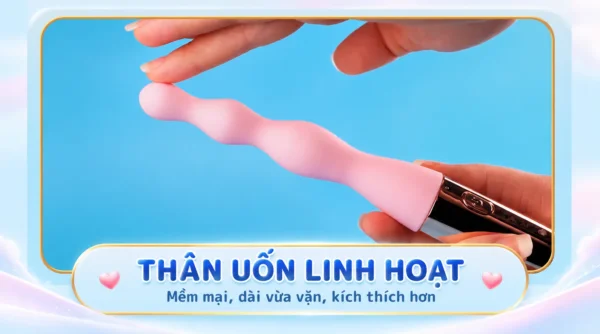 Gậy rung hậu môn Galaku Anal Bead thân uốn linh hoạt