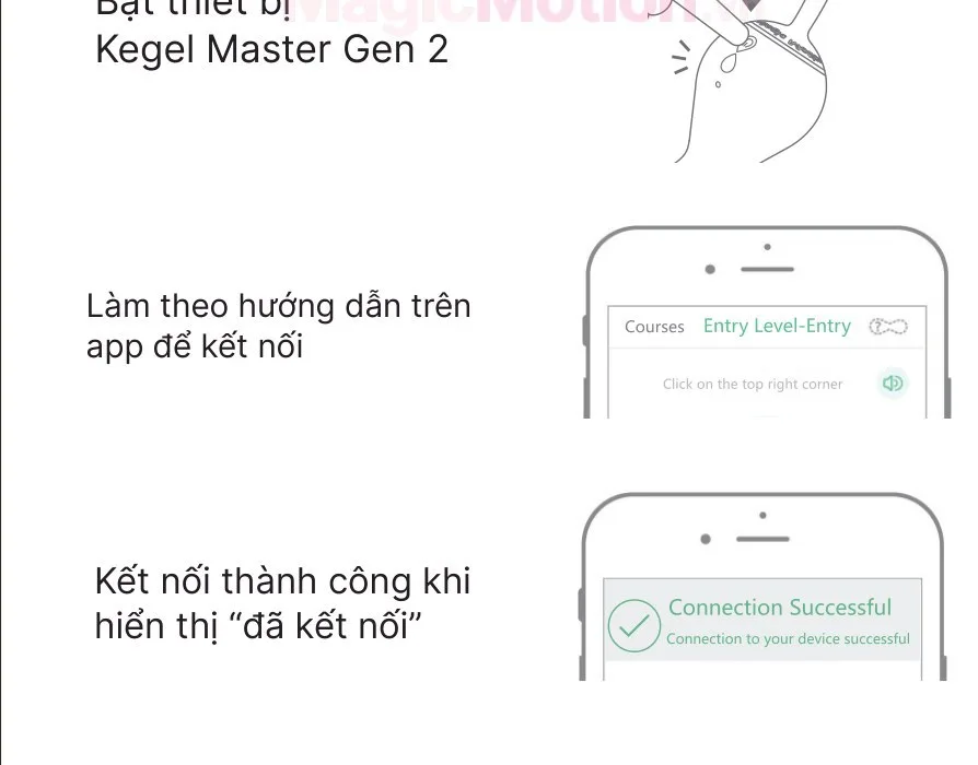 Kết nối Kegel Master Gen 2 với app Magic Kegel