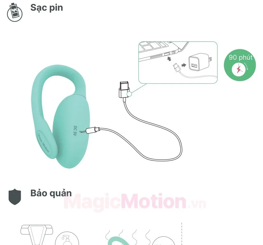 Cách sạc pin Kegel Rejuve