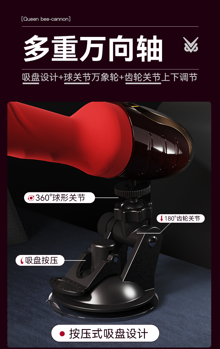 Khớp xoay 360 độ và 180 độ trên đế Queen Bee