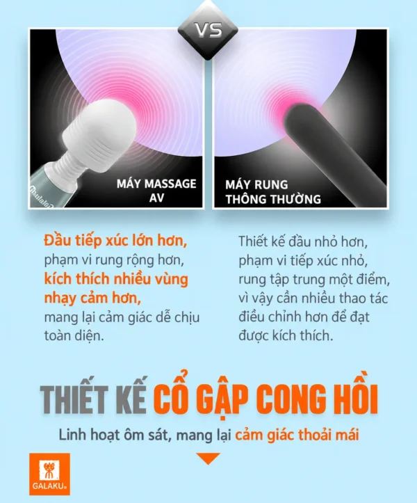 So sánh chày rung AV Galaku và máy rung thông thường